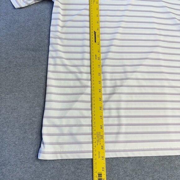 Linksoul XL Striped Performance Polo – Bamboo Charcoal Stretch Golf Shirt - Picture 8 of 11